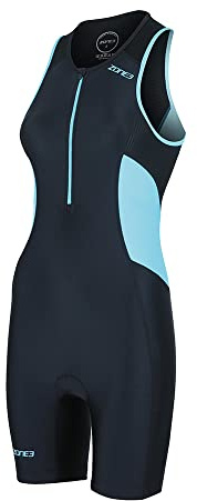 ZONE3 Women's Activate Trisuit- One Piece Pro Triathlon Sleeveless Skin Suit with Inner Bra and Tri-lite Pad (M)