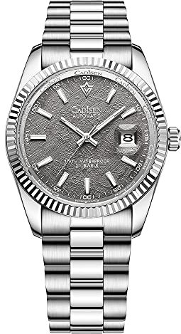 CADISEN Automatik Uhr Herren Mit Gangreserve Automatik Saphirglas Wasserdicht Edelstahlarmband Beiläufig