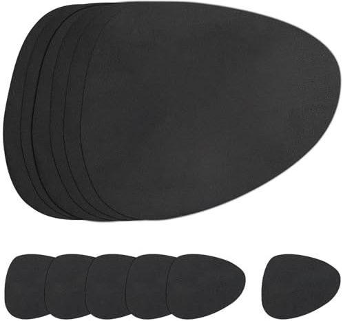 Myir JUN Tovagliette in Pelle e Sottobicchieri Tovagliette Americane | Set di 6 Tovagliette Americane lavabili Tovagliette Colazione Plastica Bifacciale Non-scivolose Impermeabile Triangolari