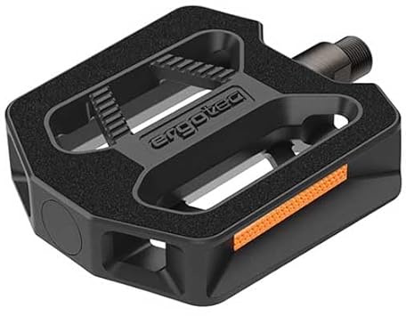 ergotec Trekking/Comfort-/City Pedal EP-T Rosca: 9/16 Pulgadas | Rodamiento Deslizante | Negro | Paquete a Granel