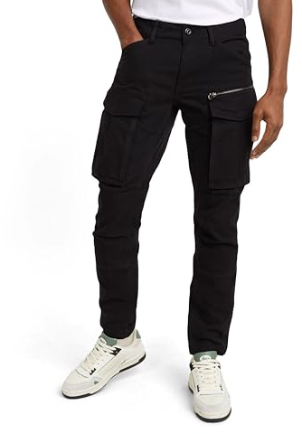 G-Star RAW Rovic Zip 3D Regular Tapered Byxor, Svart (Dk Black Gd D02190-d752-b564), 28W / 32L