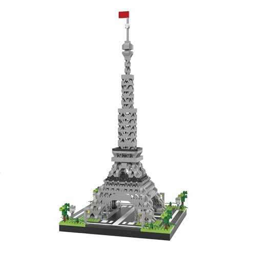 33 cm Mini-Bastelsteine, ikonische französische Pracht mit Pariser Eiffelturm, Mikro-Mini-Bausteine, Spielzeug: Engaging Adult Crafts