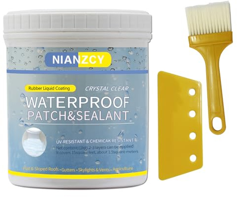 Liquid Waterproof Sealant Invisible Waterproof Agent Transparent Repairing Leak Waterproof Adhesive, Indoor & Outdoor Waterproof (12.3 OZ)