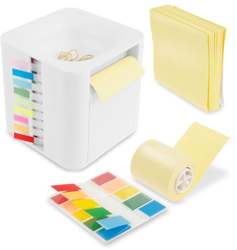 Note Roll Dispenser Plastic Sticky Note Holder Desktop Sticky Note Container Office Supplies Index Tab Post for Students Teachers Classroom Desk