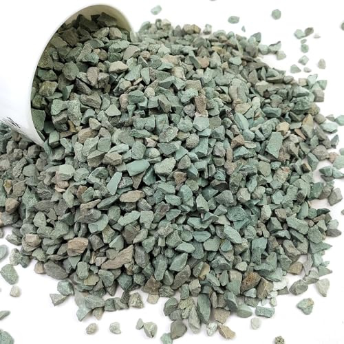 YISZM Rocas de zeolita verde suculentas y cactus, piedras decorativas para plantas de interior, bonsái, jardinería de hadas, rellenos de jarrones, terrario, 2 libras