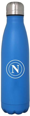 SSC NAPOLI Borraccia Termica in Acciaio Inox, Doppia Parete, 500 ml, Azzurro