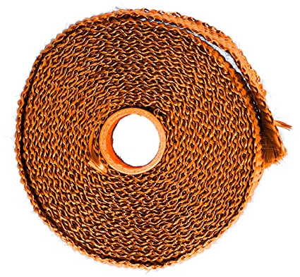 Respicefinem 5M Ruban isolant thermique pour échappement en fibre avec liant en acier allié pour voiture moto Rouge Orange Matériaux en fibre de haute qualité avec protection therm