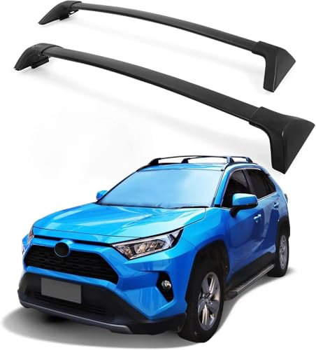 TINMAGI Barras de Techo, Baca Coche para To-yota RAV4 2020-2023, Portaequipajes de Coche Aleación de Aluminio 200KG de Capacidad de Carga, Negro