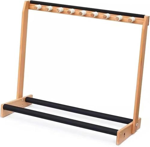 XDRGOOIUY Home Commercial Tennisschläger Organizer Rack, Hochleistungs -Holz Badminton -Schlägergitarren Display Ständer Mit Abnehmbarem Grillblock Für Schul-/Ballplätze/Basemen