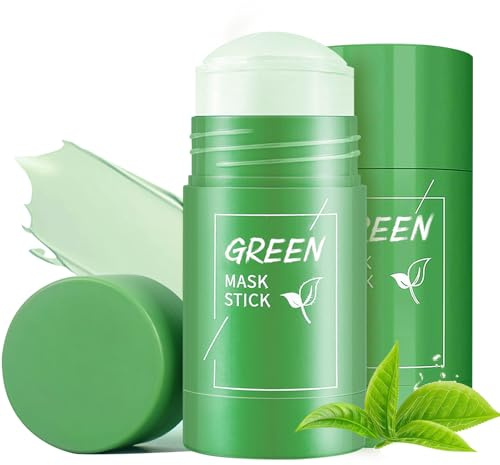 Masque purifiant au thé vert – Réduit les points noirs et resserre les pores – Hydratation intense – Contrôle du sébum – Pack de 2 – Convient pour peaux grasses et mixtes
