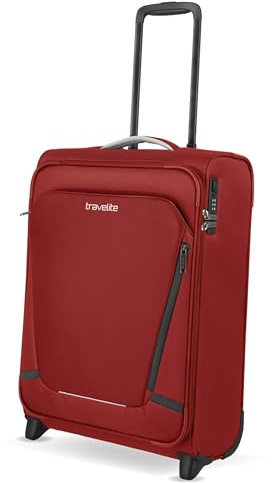 travelite valigia a mano con 2 rotelle per Condor + Ryanair, serratura a combinazione integrata, trolley superleggero con funzione di aggancio, 55x40x20 cm, 41 l, 1,7 kg