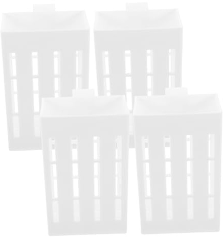 BUGUUYO 4pcs Fish Tank Hydroponic Planter Baskets Perforated Aquatic Plant Holder for Healthy Growth for Shrimp and Fish Hideouts Stylish Aquarium Decoration