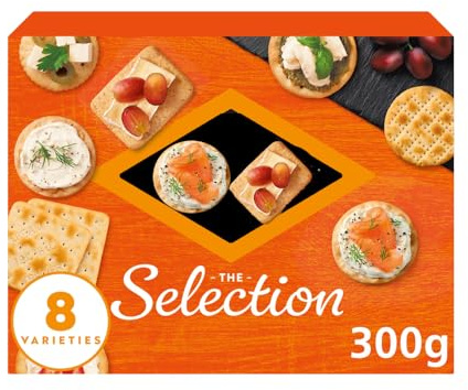 Cheese Selection Mixed Biscuits Crackers 300g - 8 x Mixed Variety of Cheese Cracker Selection