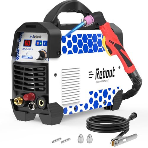 Reboot RBC6000L 60Amp Non-Touch Plasma Cutter | 240V, 18MM Max Cut, Consumable Set Included - Ideal for DIY & Heavy-Duty Projects