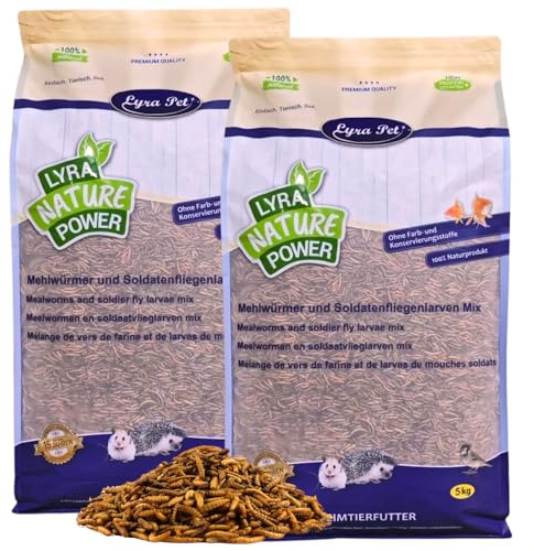 Lyra Pet® 10 kg mélange de vers de Farine & Larves de Mouche Soldat séchés