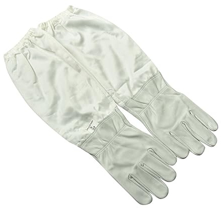 Toddmomy 1 par Beekeeper Gloves Xxl Ventilerade Skyddshandskar för Biodling Långt Design för och Armförsvar Unisex Luktfria och Hållbara Grå