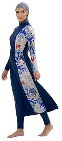 Luxember Women’s 3-Piece Modest Burkini – Full Coverage Swimwear with Swim Cap + 2 Free Travel Gifts