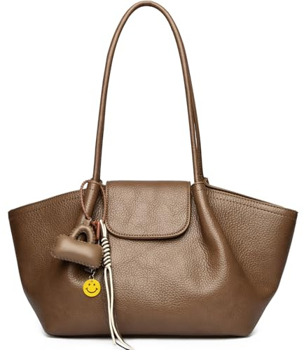 Waniki Handtasche Damen Mittelgroß Schultertasche Kunstleder Tote Bag Einfache Shopper Tasche Dumpling Handtaschen Elegante Umhängetasche Moden Shopper Bag Handbags Tragetasch Hobo Bag