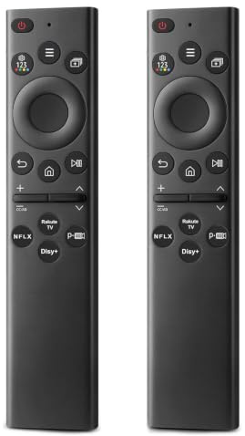 2 styck ersättning för fjärrkontroll Sam-sung TV, infraröd fjärrkontroll med 4 snabbåtkomstknappar, kompatibel med Sam-sung 2021–2023 LED Smart 4K Ultra HD-TV-apparater