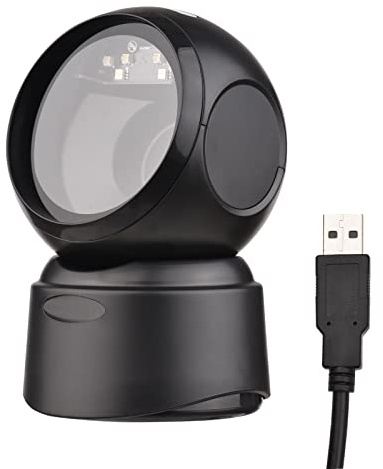 Badafaci Streckkodsläsare med Trådbunden Automatisk QR-kodläsare, USB 2D Streckkodsläsare, Snabb Avkodning för Stormarknader, Butiker och Restauranger