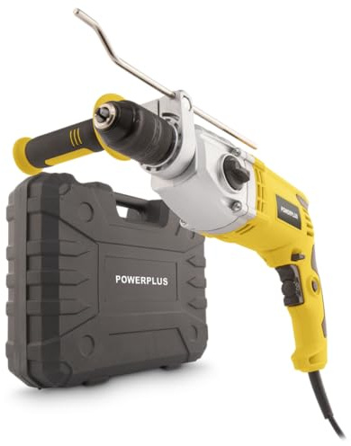 Powerplus Trapano avvitatore a percussione POWX0291 - Trapano avvitatore a 2 marce, utensile da 1200 W