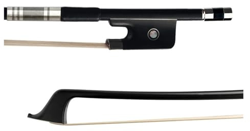 3/4 Double Bass Bow Carbon Fiber Construction, White Horsehair Balance Point