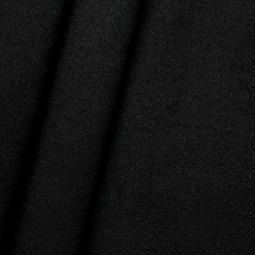 STOFFKONTOR - Baumwolle Nessel Stoff B1 schwer entflammbar Breite 320cm - Meterware, Farbe Schwarz - für Jede Art von Dekoration, Deckenabhängungen, etc