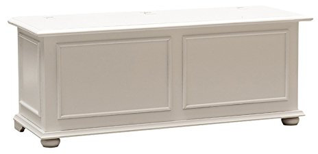 Pieffe Mobili Cassapanca cipolla contenitore, legno bianco, 120 x 42 x 50 h
