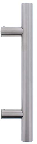 ToniTec Türgriff Stossgriff Haustür Stangengriff gerade 90° Edelstahl SYS2 inkl. Befestigung (Länge 600mm, Bohrungen 400mm)