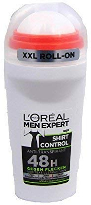Loreal Men Expert Shirt Control Anti Transpirant 48h Deo Roll On gegen Flecken und Textilverhärtung, 3er Pack (3x50ml)