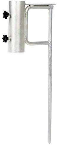 FVLFILASDAS Bodenhülse Sonnenschirm Rasendorn Stahl-Erdspieß für Sonnenschirme bis Ø42mm • Schirmständer Erdspieß Sonnenschirmhalterung, Bodenanker, Shirmständer, Besonders geeignet für den Tiefgrund