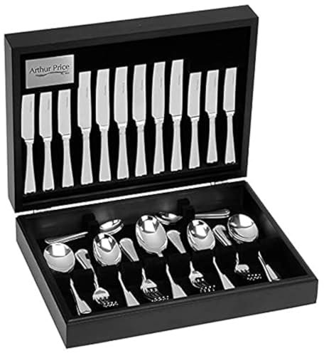 Arthur Price Classic Rattail 124 Piece Canteen Set Free Extra 12 Tea Spoons