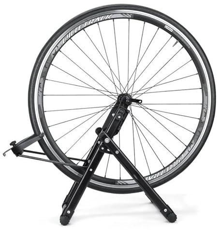 Radhalter Fahrrad-Rad-Wartungs-Rad-Zentrierständer, Fahrrad-/Fahrradreifen-Zentrierständer, faltbarer Heimmechaniker-Zentrierständer, geeignet für 16-29 700C-Räder, professionelle Fahrradfelge