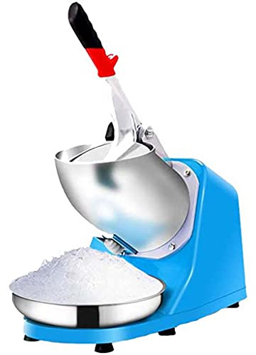 TJH Electric Snow cone machine Shaved ice machine ice shaver machine Stainless Blades ice crusher with crushed ice bowl Ice Shaver for home Commercial