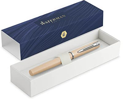 Waterman Allure Premium Fountain Pen - Light Orange Pastel with Chrome Trim - Metal Body - Fine Nib - Gift Boxed