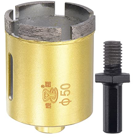 sourcing map Sintered Diamond Core Drill Bits 50mm Hole Saws with M10 Arbor Adapter for Masonry Porcelain Tile Marble Concrete Stone Brick