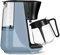 Tchibo Filterkaffeemaschine „Let‘s Brew“, für bis zu 10 Tassen Filterkaffee, 1,25L Aroma-Glaskaraffe, Edelstahl-Warmhalteplatte, Tropf-Stopp, Abschaltautomatik, Graublau
