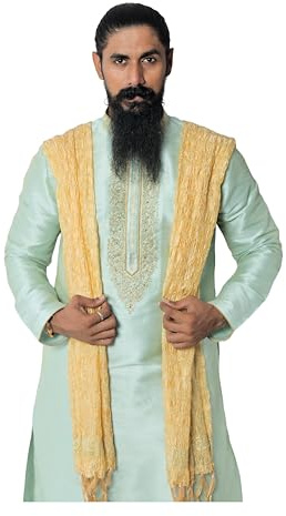 Lady Dwiza Indian Traditional Ethnic Wear Dupatta Shawl Scarf For Men (Only Dupatta)