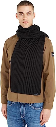 Calvin Klein Herren Strickschal, Black, Einheitsgröße