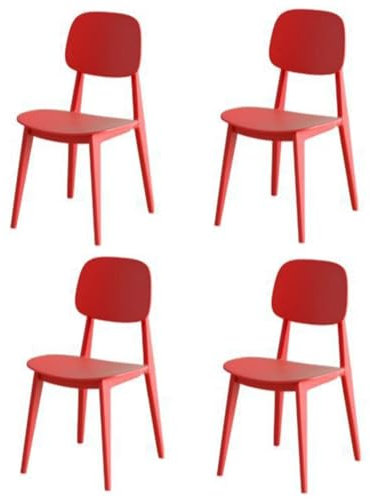 PIPOEI 4er Set Gartenstuhl Stapelstuhl Hochlehner Stuhl aus Kunststoff Witterungsbeständig Bistrostuhl Campingstuhl stapelbar Terrassenstuhl Balkon Esszimmerstuhl Stühle 03