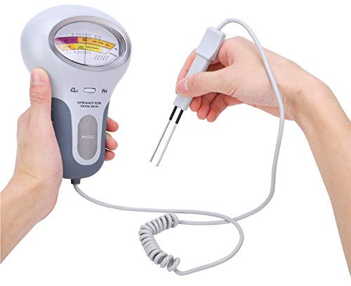 PH-mètre de Chlore, PH-mètre 2 en 1, Testeur de Niveau de Chlore CL2 avec Sonde, Testeur de qualité de L'eau Portable pour Piscine, Spa, Moniteur D'analyse de la qualité de L'eau
