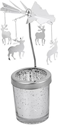 DECHOUS Rentier Rotierender Kerzenhalter Romantischer Kerzenständer Für Weihnachten Elegante Tischdekoration Für Innen Und Außenbereiche Stilvolles Für Besondere Anlässe