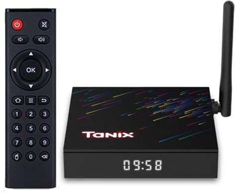 CHROX Android TV Box 12.0, TX68 4GB RAM 64GB ROM H618 Quad-Core 64Bit Cortex-A53, Smart TV Box Supports 2.4G/5G Dual-Band Wifi Bluetooth 5.0 USB 3.0 LAN Smart Tv Box,4GB+64GB