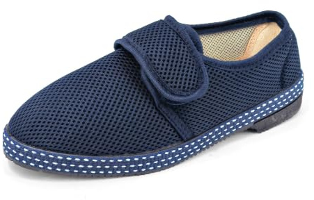 JOMIX Pantofole Uomo Estive Ciabatte da Anziani con Strappo Scarpe Lavabile in Lavatrice da Casa ITU1897 Blu 41