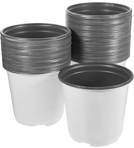 CAXUSD 120 STK Blumentopf pflanzgefäß pflanzenkübl Pflanzkübel Bonsai-Schalen Mini pflanztöpfe Garten blumentöpfe Blumenbehälter Mini-Töpfe Bonsaischale saftiger Pflanzentopf Plastik Weiß
