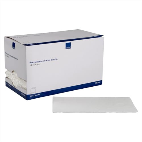 ABENA Gauze Pads, 50 Pack, 10x20cm Wound Dressings, Sterile, Soft Absorbent Gauze for Wound Dressing, Non-Adhesive Dressings for Wounds