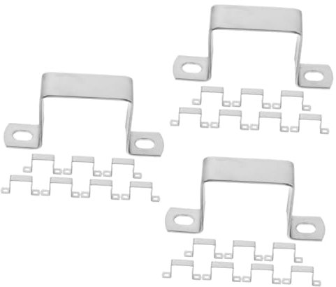 OSALADI Pièces Boucle Tube Carré Collier De Serrage En Forme De u Collier De Serrage Pour Tube Carré Clip De De Tension Tu Parenthèse Serrer Porte-clips Silver Acier Inoxydable 304