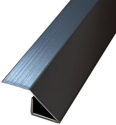Moulures de Sol, Garniture de moulure, Sol à Angle Droit en Acier Inoxydable, Garniture de Plaque de carrelage/Bois/stratifié, Rampe de Porte pour sols irréguliers (Gris, l 5 cm/2 po x H 5 cm/2 po)