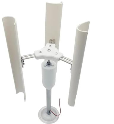 Mini generatore eolico Kit generatore eolico portatile Generatore a magneti permanenti trifase modello generatore eolico a cinque pale ad asse verticale con avviamento a vento delicato per test e uso