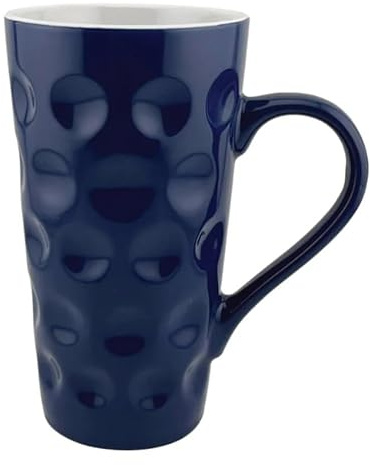 0,5 L Dubbetasse - Keramik Tasse groß, Jumbo-Tasse 500 ml | Pfalz Retro XL Kaffeebecher | Große Kaffeetasse (Blau)